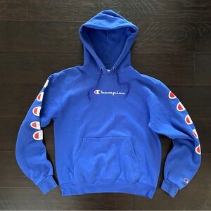 Champion Retro 80s Blue Hoodie